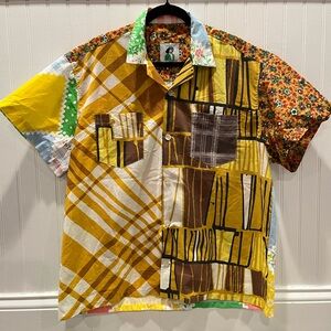 BNWT Leanorda Divency Urban Outfitters Patchwork Button Up